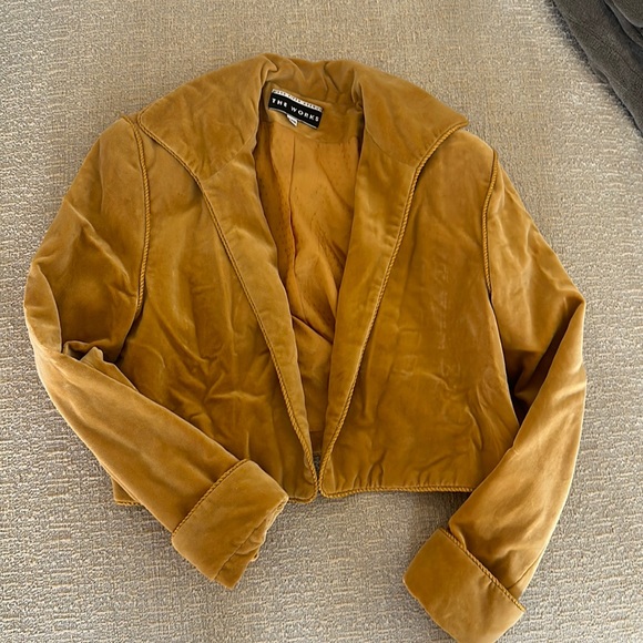 Jackets & Blazers - Vintage velvet cropped jacket Sak’s fifth avenue size xs burning man ready